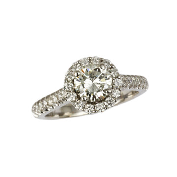 Featured image of this Women’s 14k White Gold Diamond Bridal Ring Size 6 EGL Cert