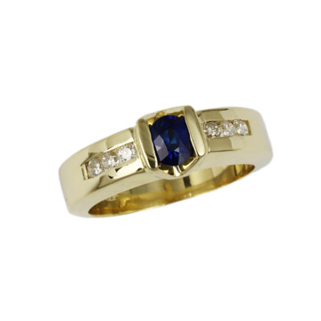 Featured image of this Women’s 14k Yellow Gold, Diamond, Sapphire Ring Size 6.25