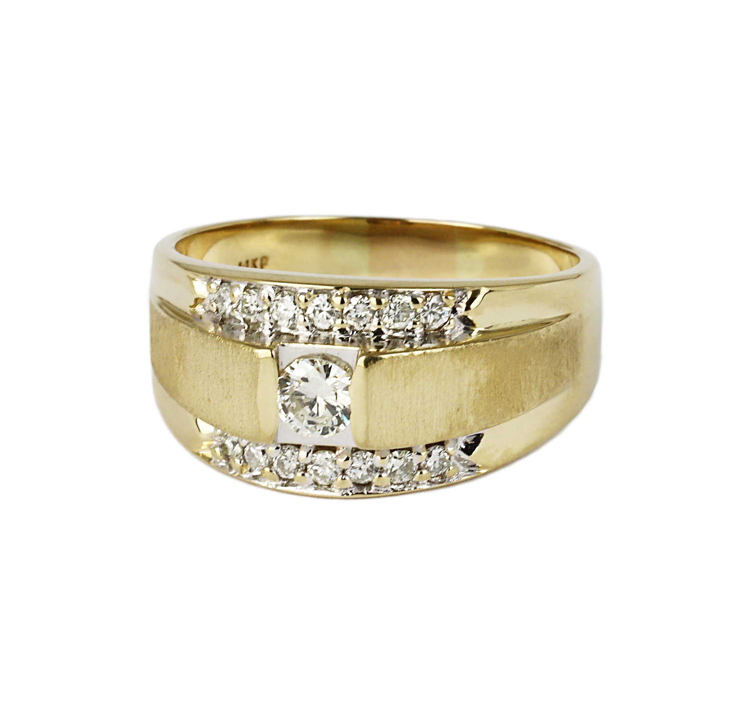 Gallery image of this Men’s 14k Yellow Gold Diamond Ring Size 11.25
