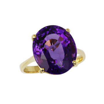 Featured image of this Women’s 18k Yellow Gold Amethyst Ring Size 8