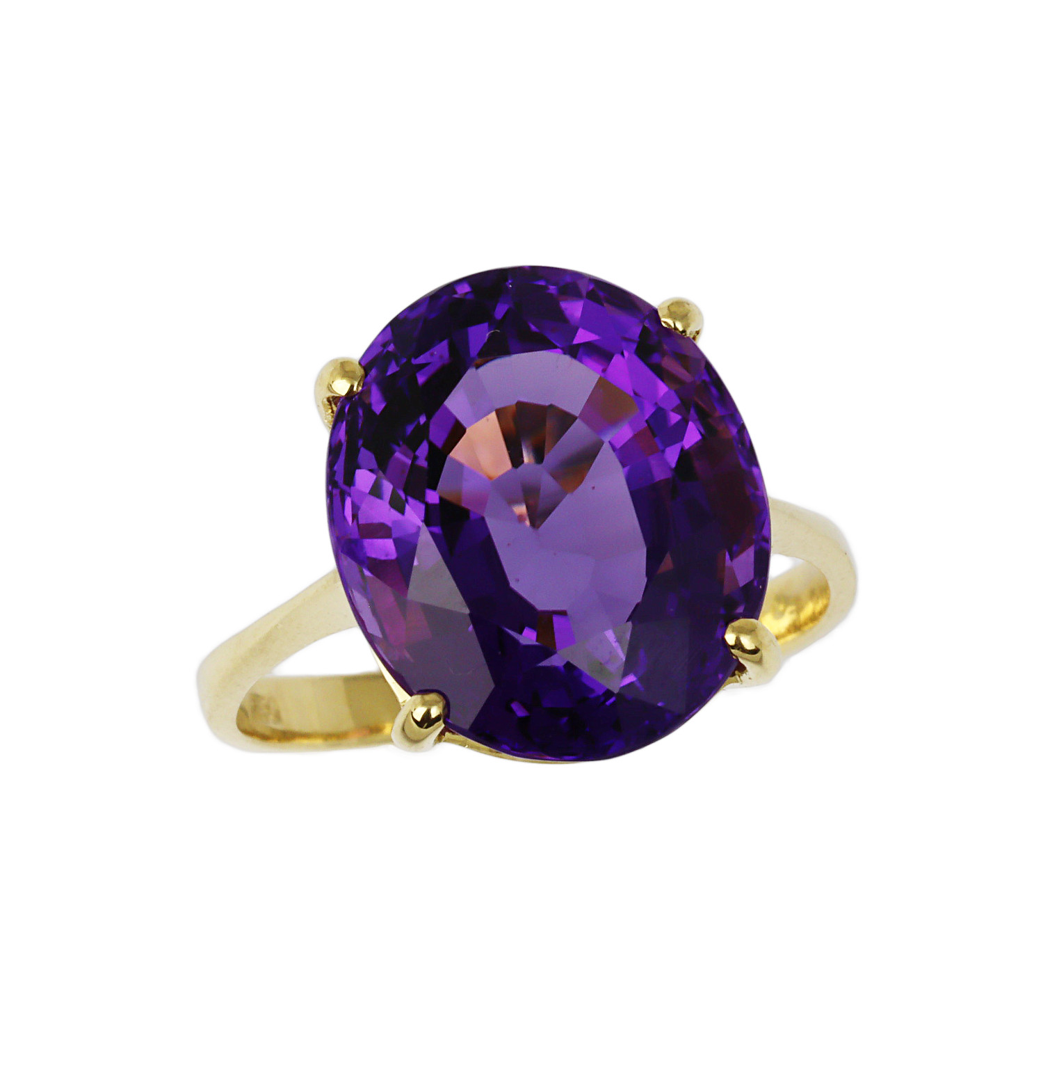 Featured image of this Women’s 18k Yellow Gold Amethyst Ring Size 8
