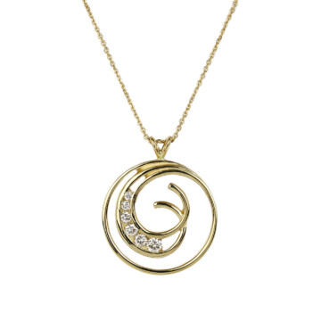 Featured image of this Women’s 14k Yellow Gold Diamond Necklace