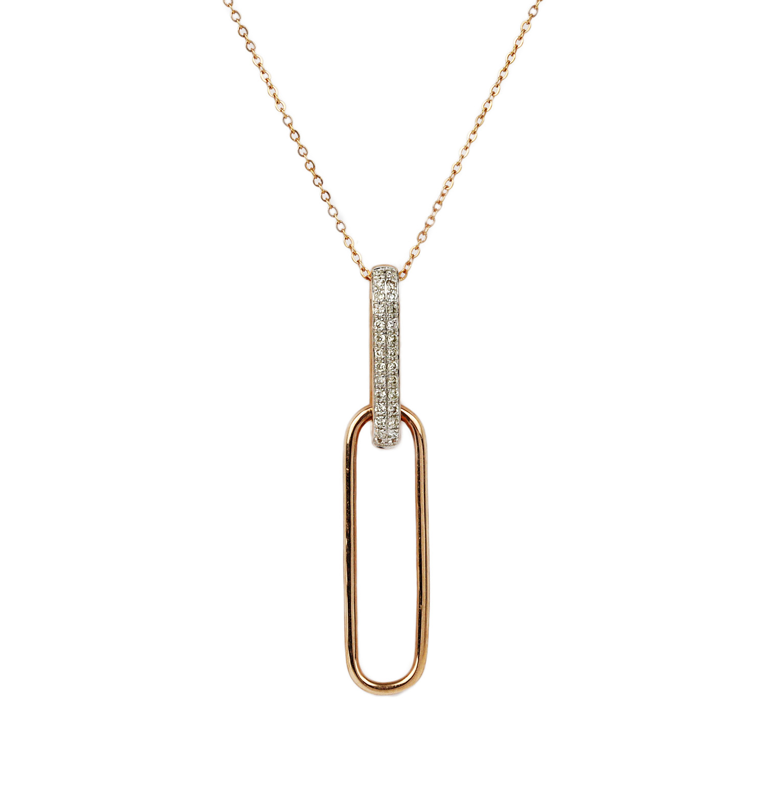 Featured image of this Women’s 14k Rose Gold Diamond Necklace