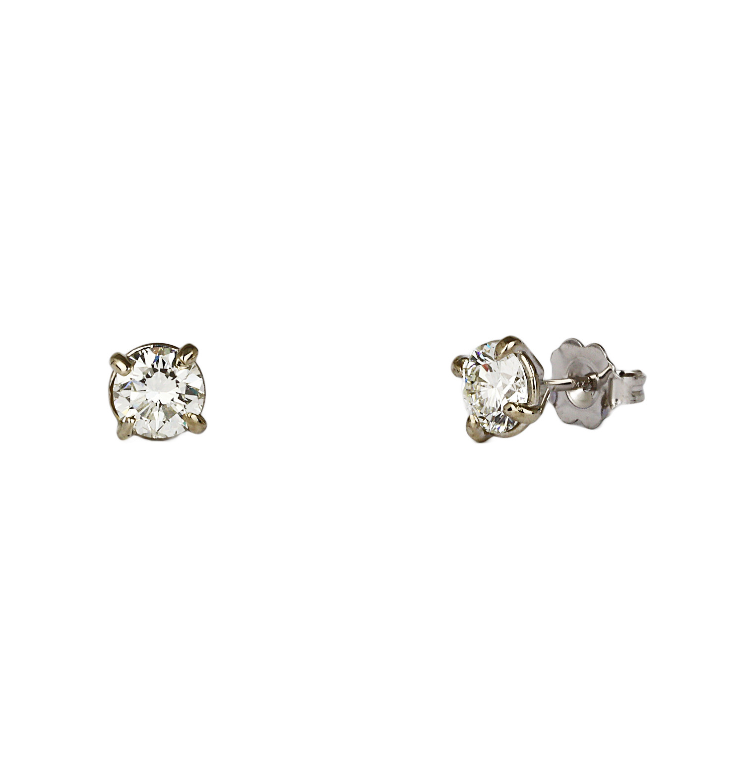 Gallery image of this Women’s 14k White Gold Diamond Stud Earrings
