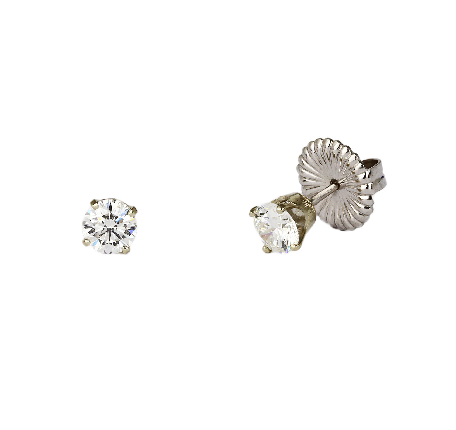 Gallery image of this Women’s 14k White Gold Diamond Stud Earrings