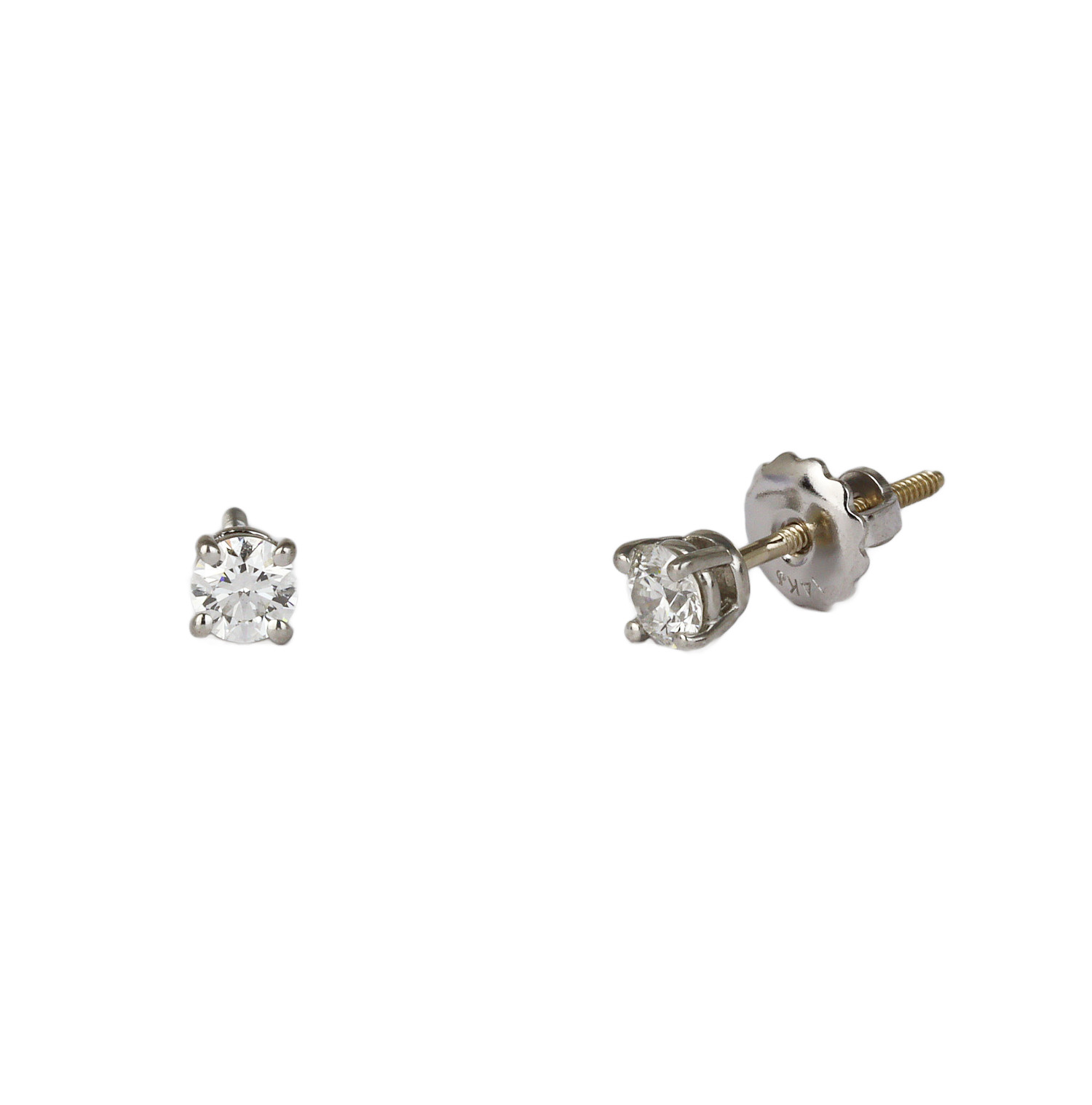 Gallery image of this Women’s Platinum Diamond Stud Earrings