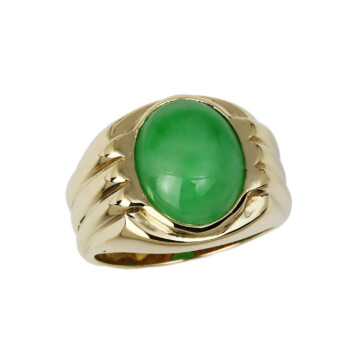 Featured image of this Women’s 14k Yellow Gold Jade Ring Size 6.5