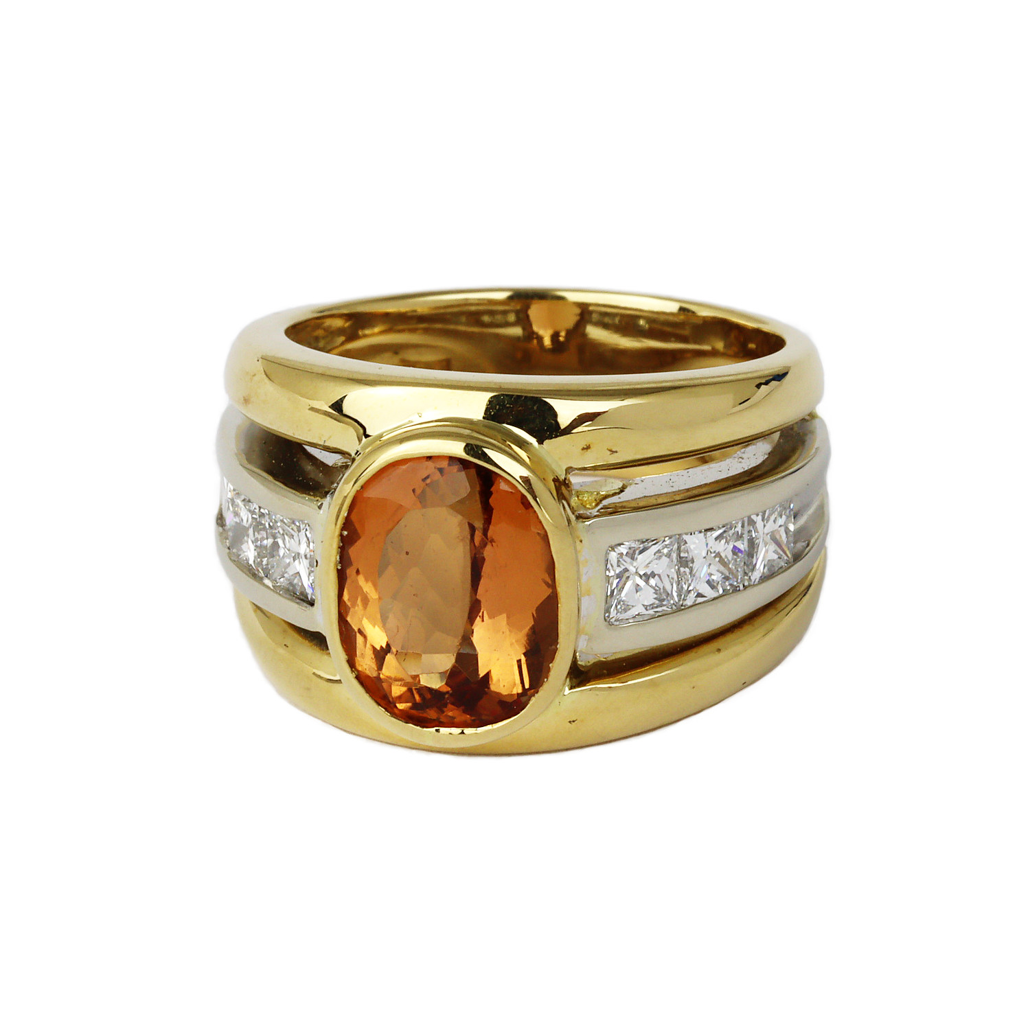 Gallery image of this Women’s 14k Yellow Gold Diamond, Topaz Ring Size 6.25