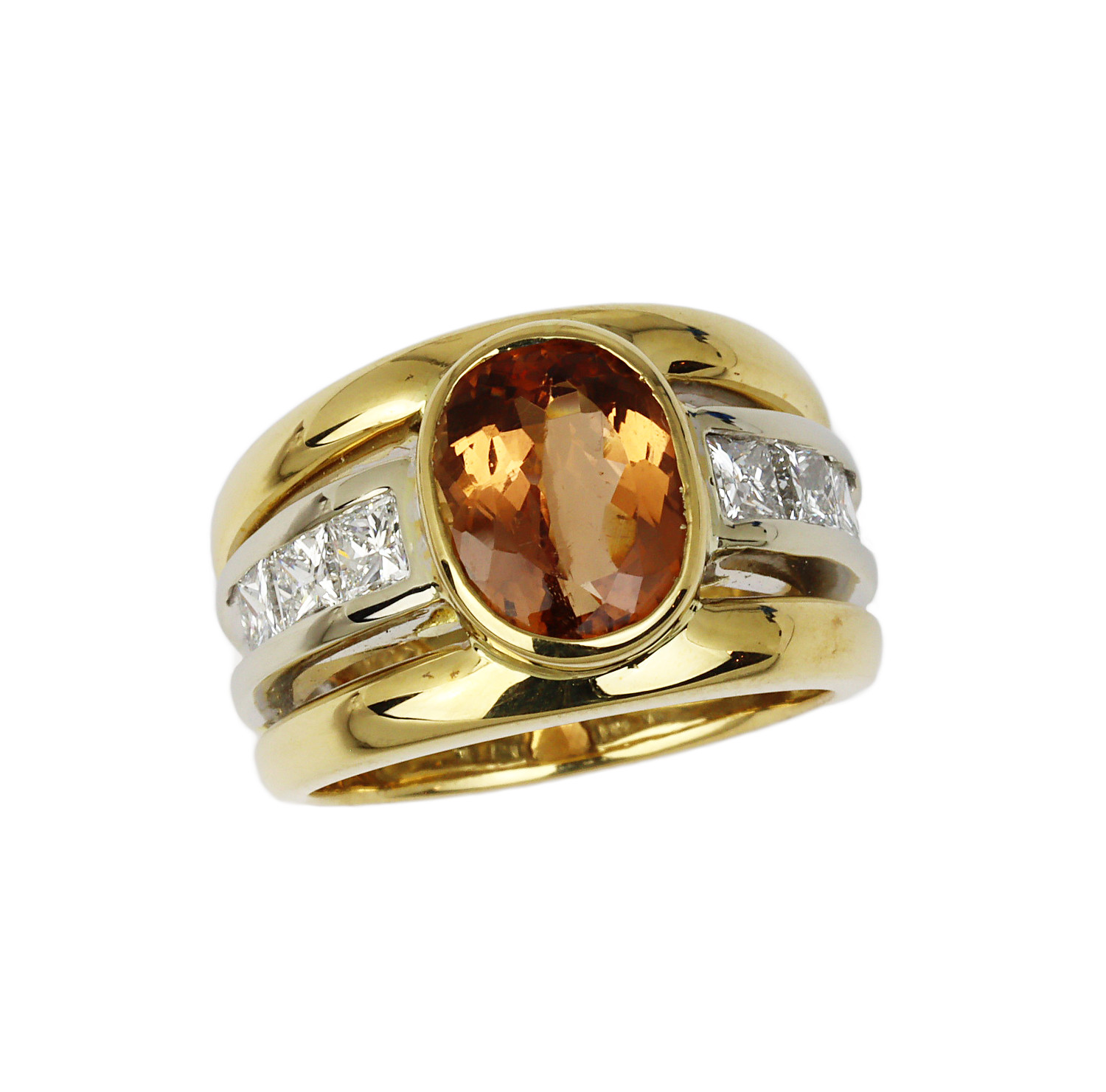 Featured image of this Women’s 14k Yellow Gold Diamond, Topaz Ring Size 6.25
