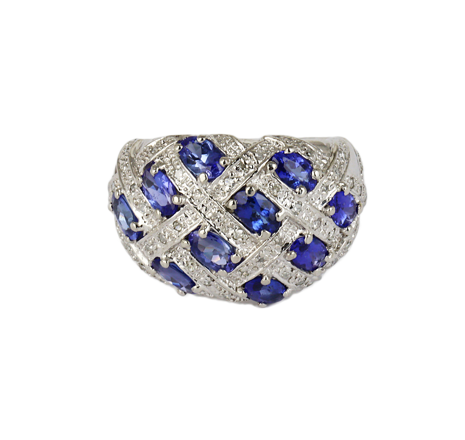 Gallery image of this Women’s Platinum, Diamond, Tanzanite Ring Size 7.5