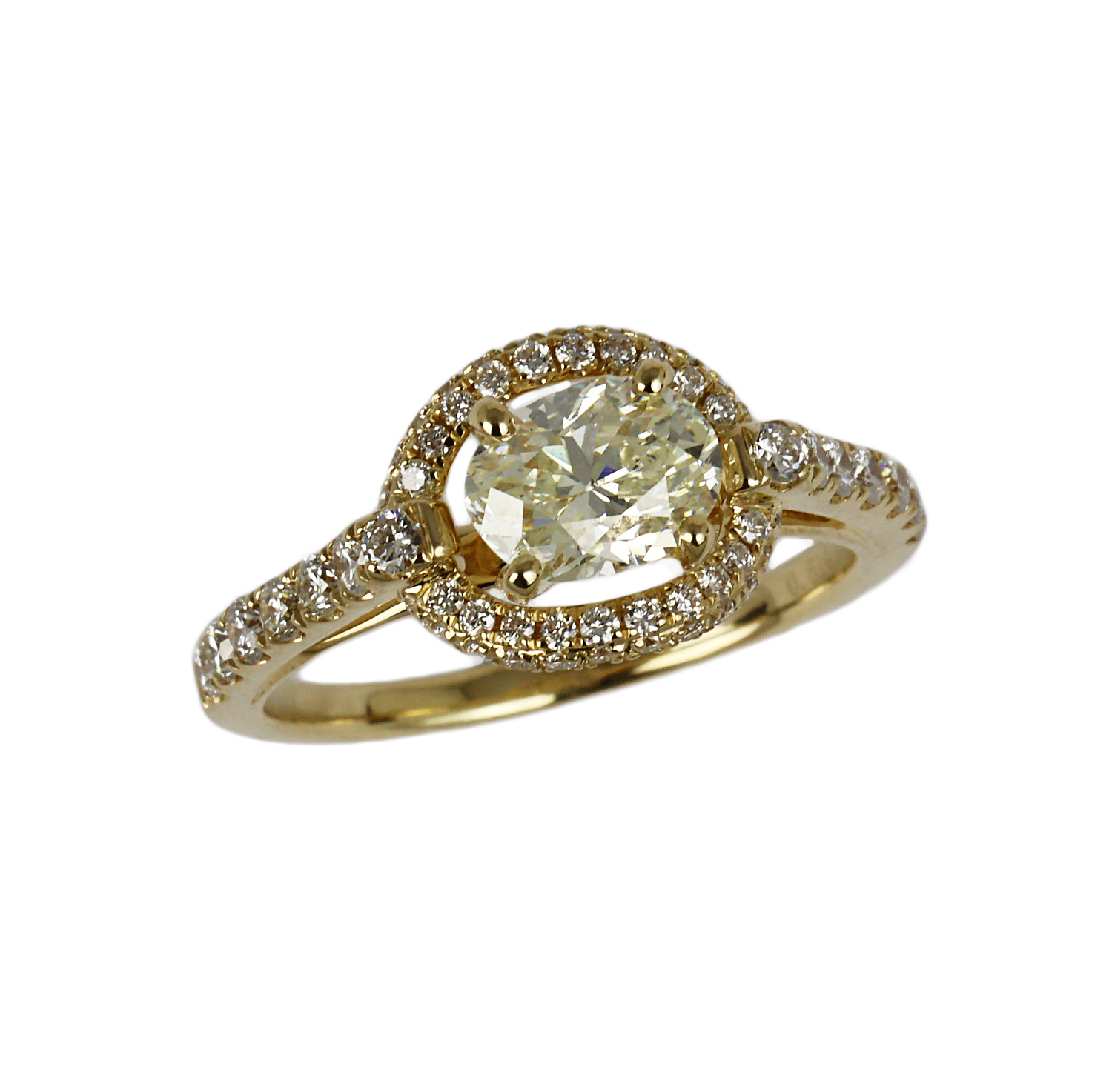 Featured image of this Women’s 14k Yellow Gold Diamond Bridal Ring Size 6.25 EGL Cert