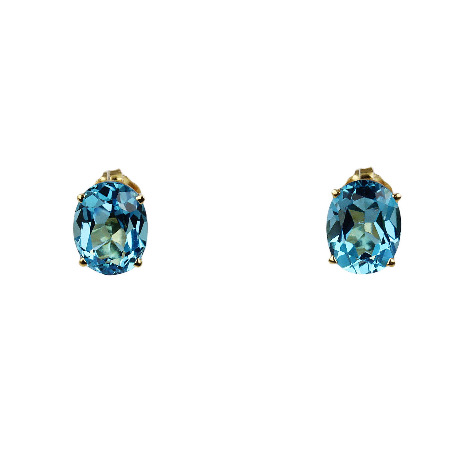 Featured image of this Women’s 14k Yellow Gold Blue Topaz Stud Earrings