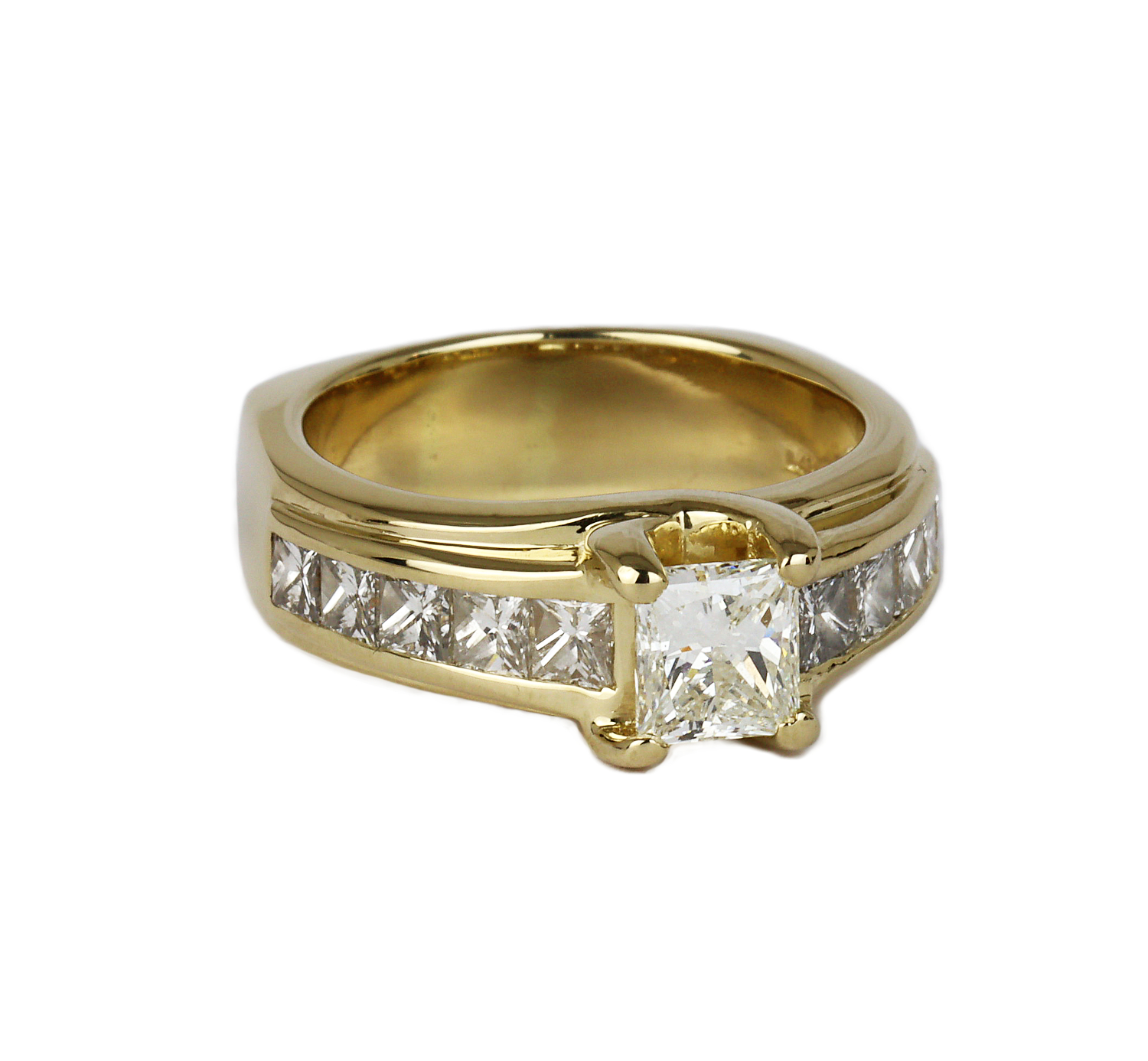 Gallery image of this Women’s 14k Yellow Gold Diamond Bridal Ring Size 6.5 EGL Cert