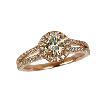 Featured image of this Women’s 14k Rose Gold Diamond Bridal Ring Size 6 EGL Cert