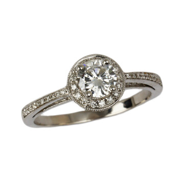 Featured image of this Fischer Women’s 18k White Gold Diamond Bridal Ring Size 6.5 EGL Cert
