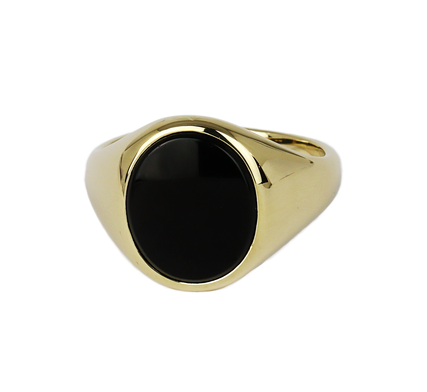 Gallery image of this Men’s 14k Yellow Gold Onyx Ring Size 10.5