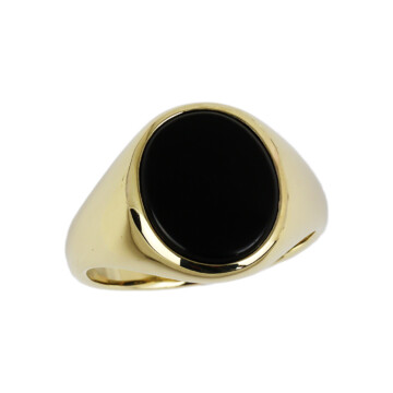 Featured image of this Men’s 14k Yellow Gold Onyx Ring Size 10.5