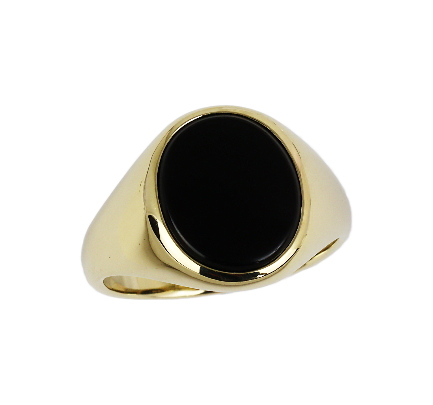 Featured image of this Men’s 14k Yellow Gold Onyx Ring Size 10.5