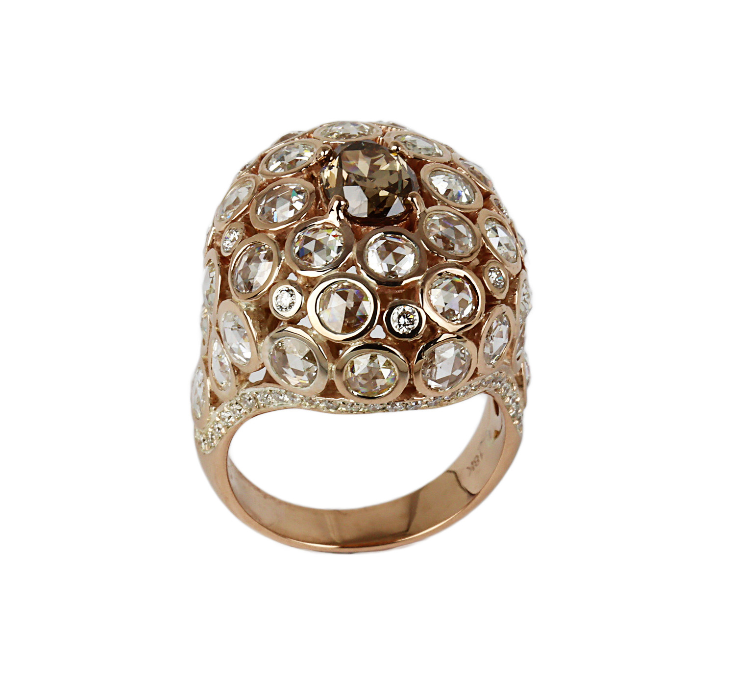 Gallery image of this Women’s 18k Rose Gold Diamond Ring Size 7
