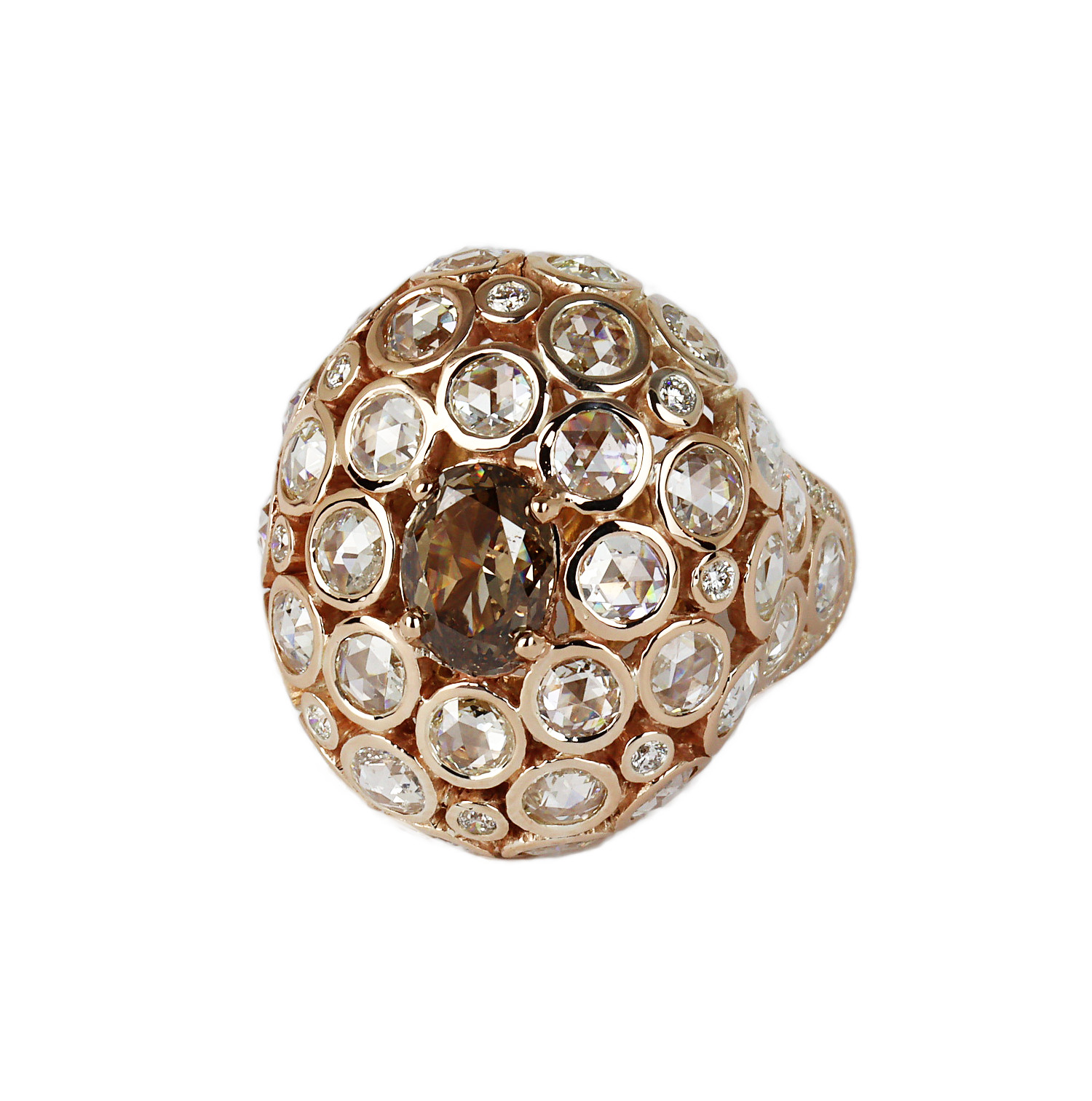 Gallery image of this Women’s 18k Rose Gold Diamond Ring Size 7
