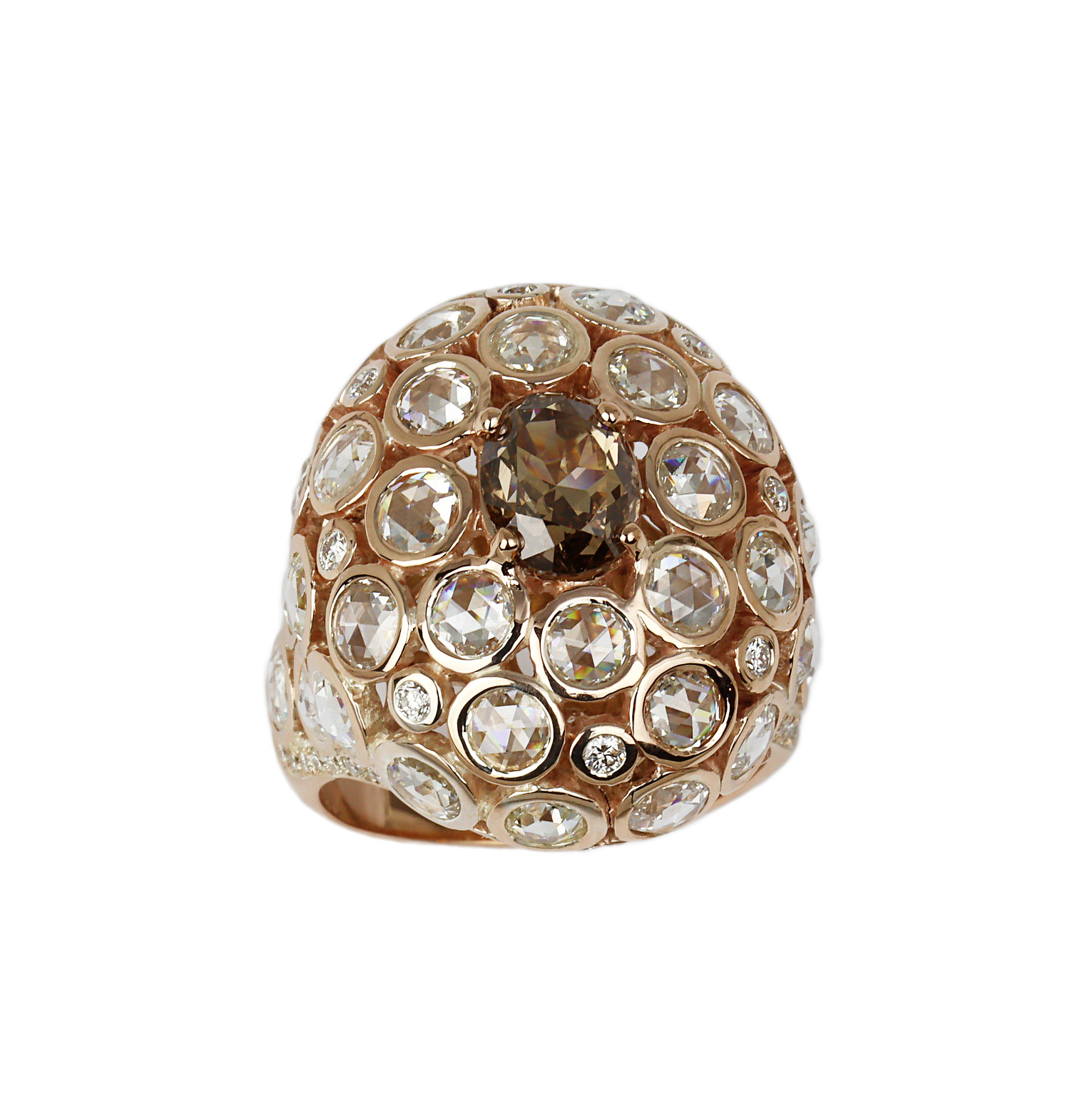 Featured image of this Women’s 18k Rose Gold Diamond Ring Size 7