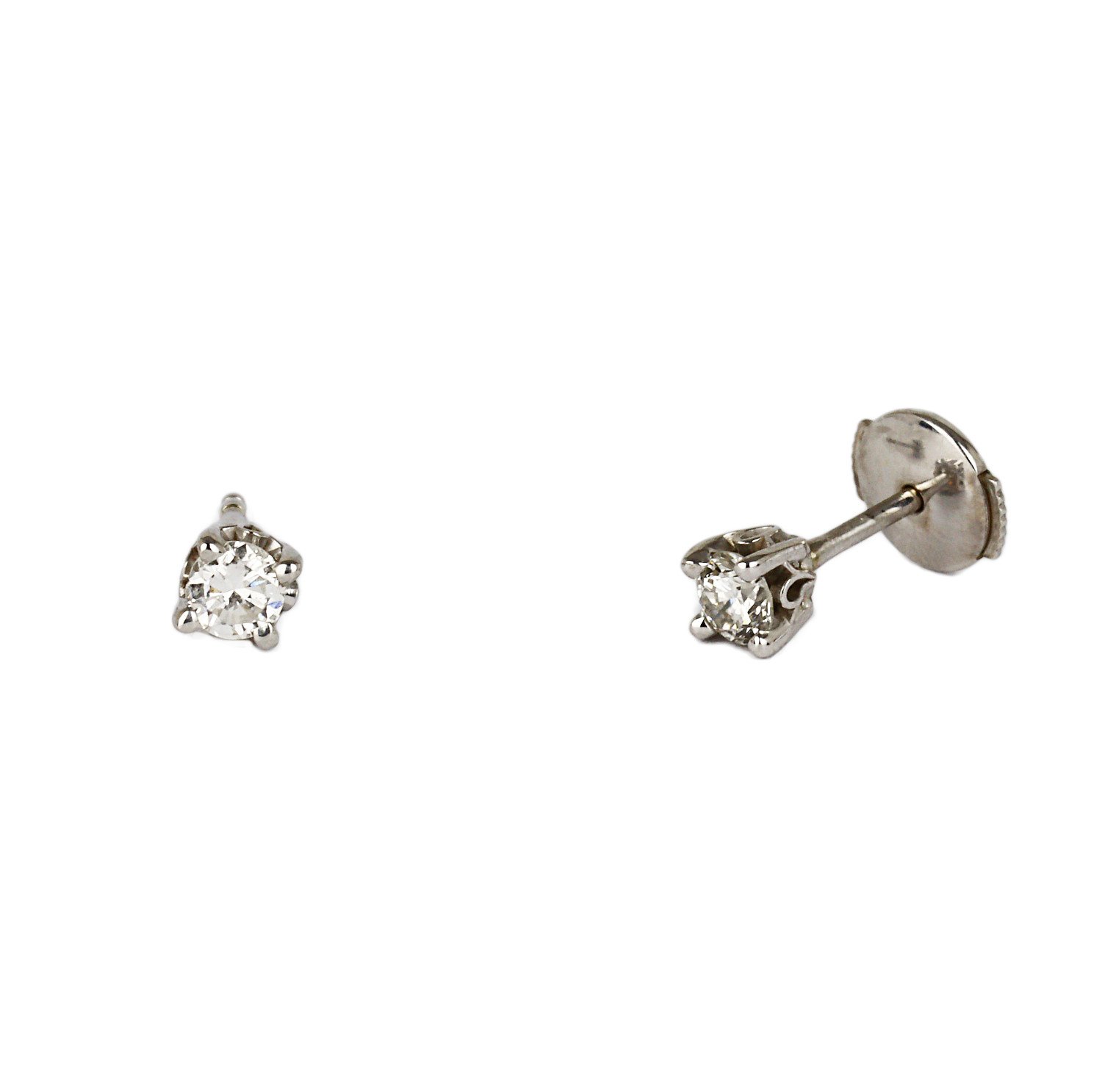 Gallery image of this Women’s 14k White Gold Diamond Stud Earrings