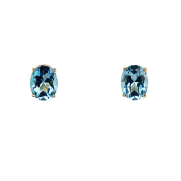 Featured image of this Women’s 14k Yellow Gold Topaz Stud Earrings
