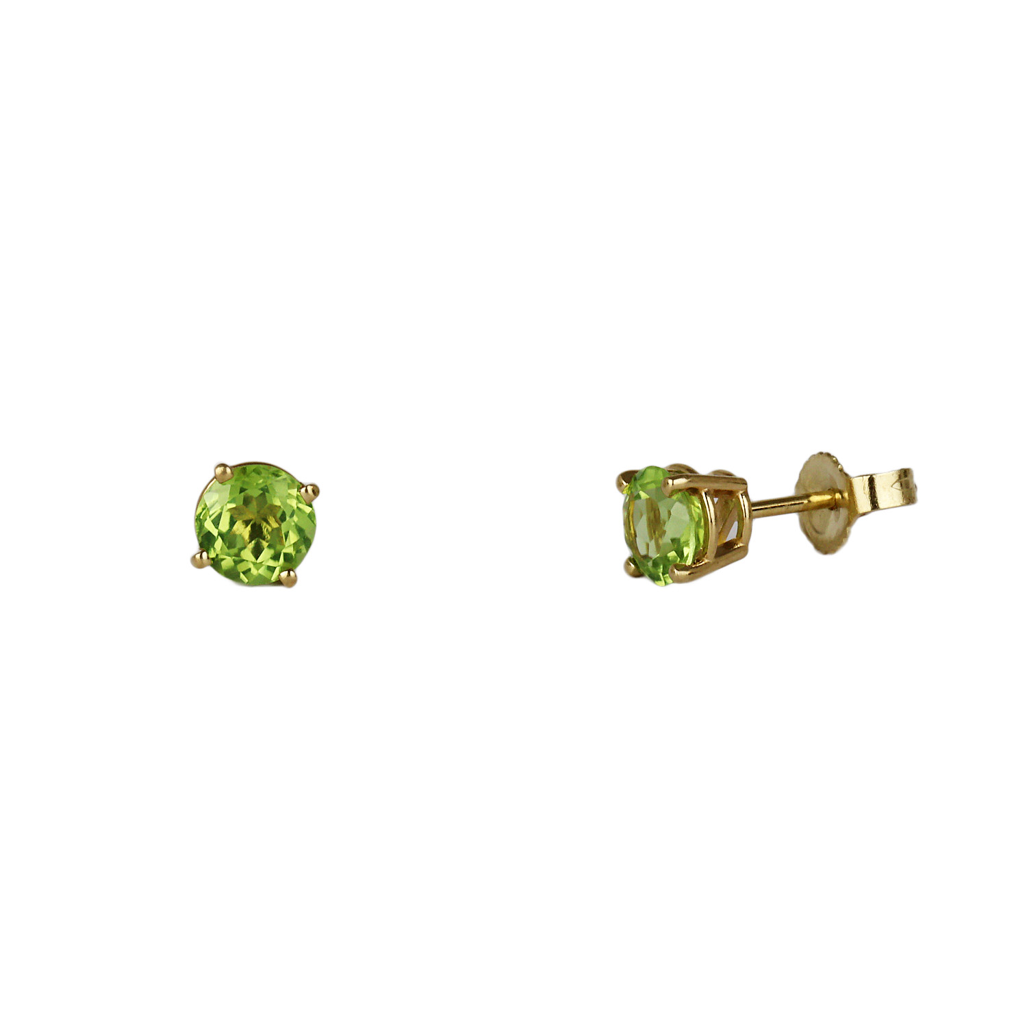 Gallery image of this Women’s 14k Yellow Gold Peridot Stud Earrings