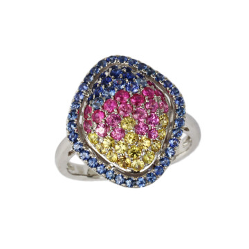 Featured image of this Women’s 18k White Gold Sapphire Ring Size 6.75
