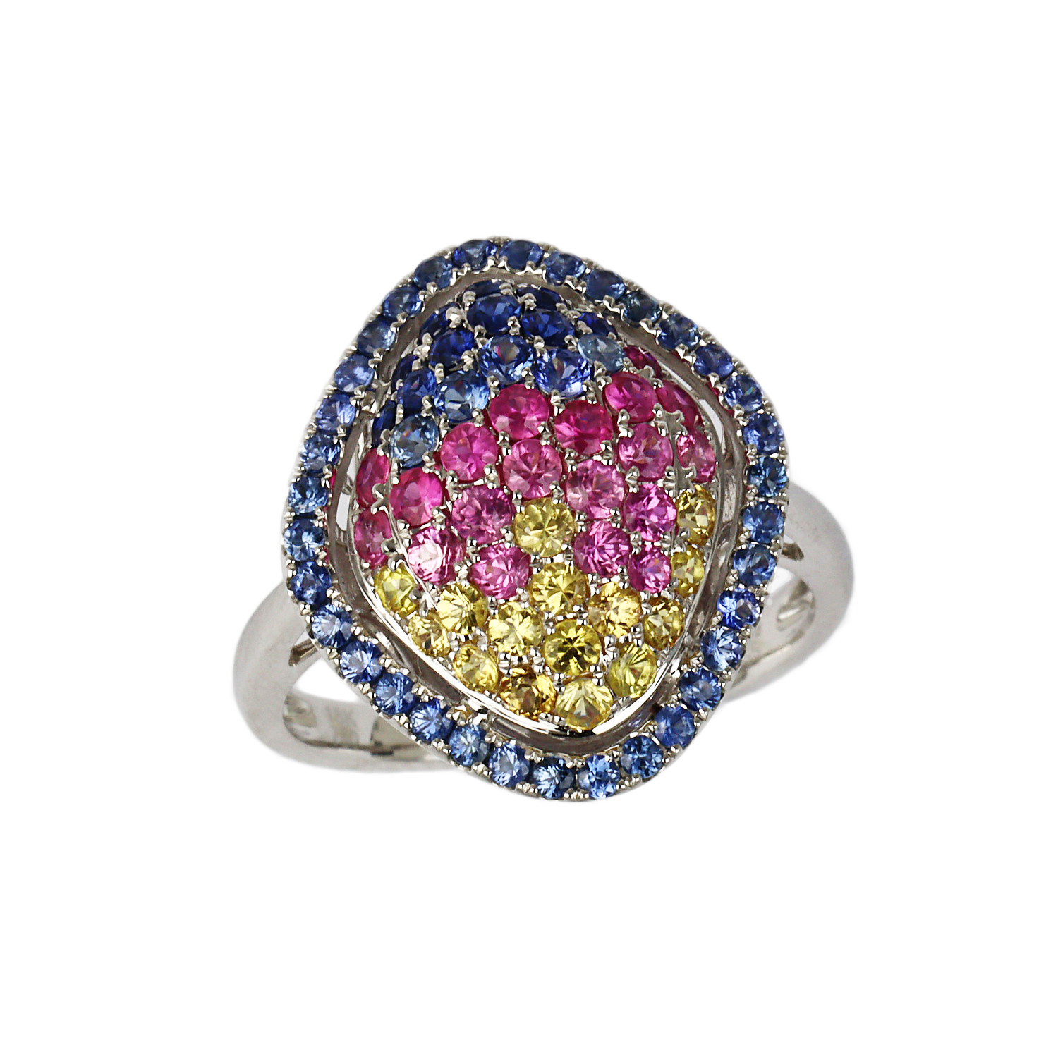 Featured image of this Women’s 18k White Gold Sapphire Ring Size 6.75