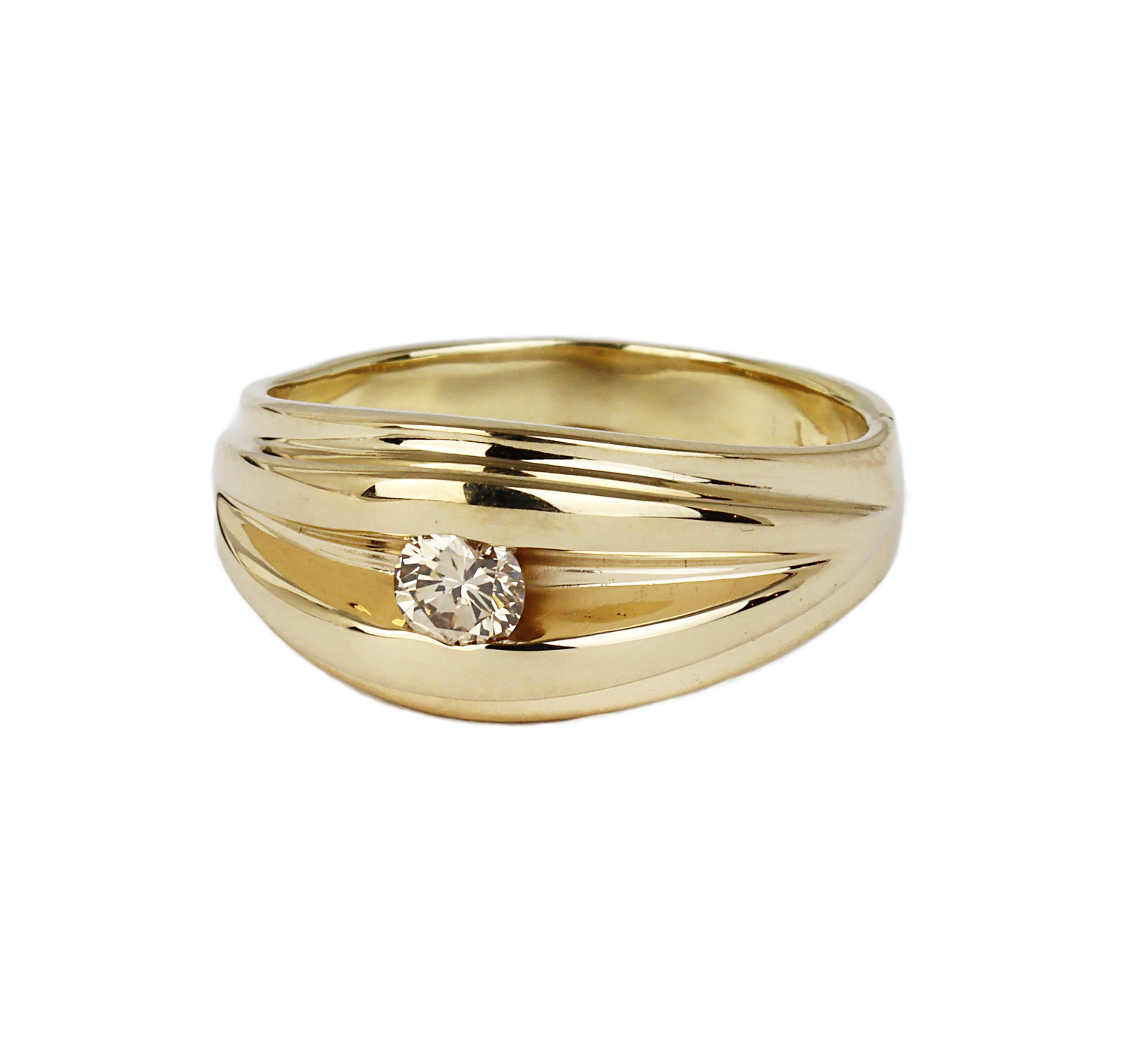 Gallery image of this Men’s 14k Yellow Gold Diamond Ring Size 9
