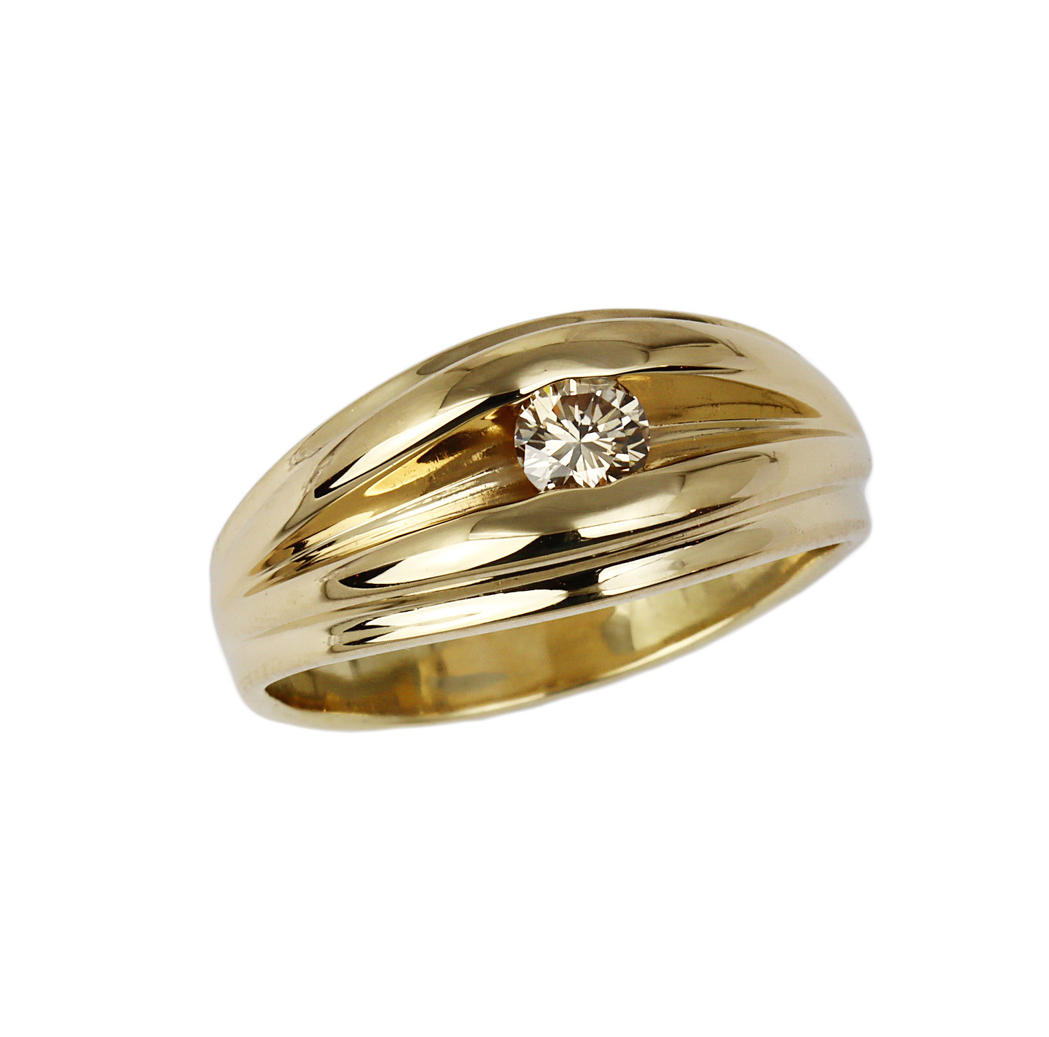Featured image of this Men’s 14k Yellow Gold Diamond Ring Size 9