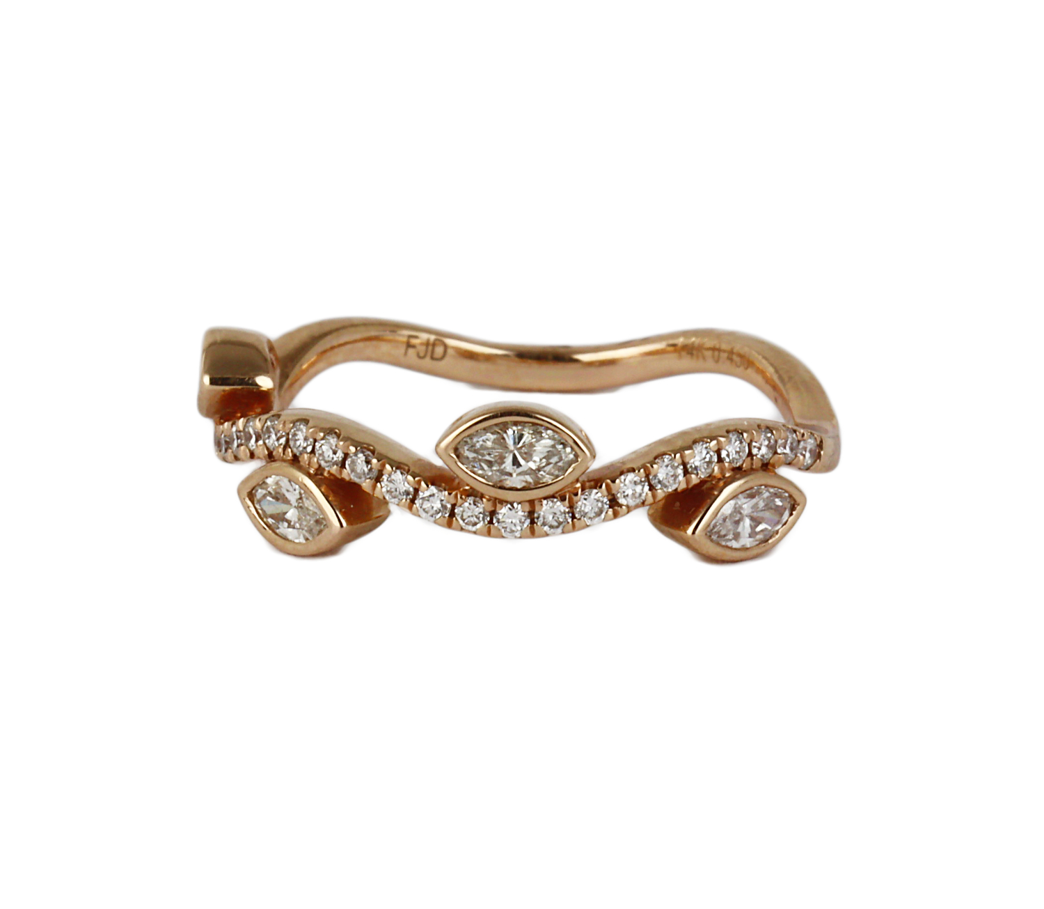 Gallery image of this Fischer Women’s 14k Rose Gold Diamond Ring Size 6