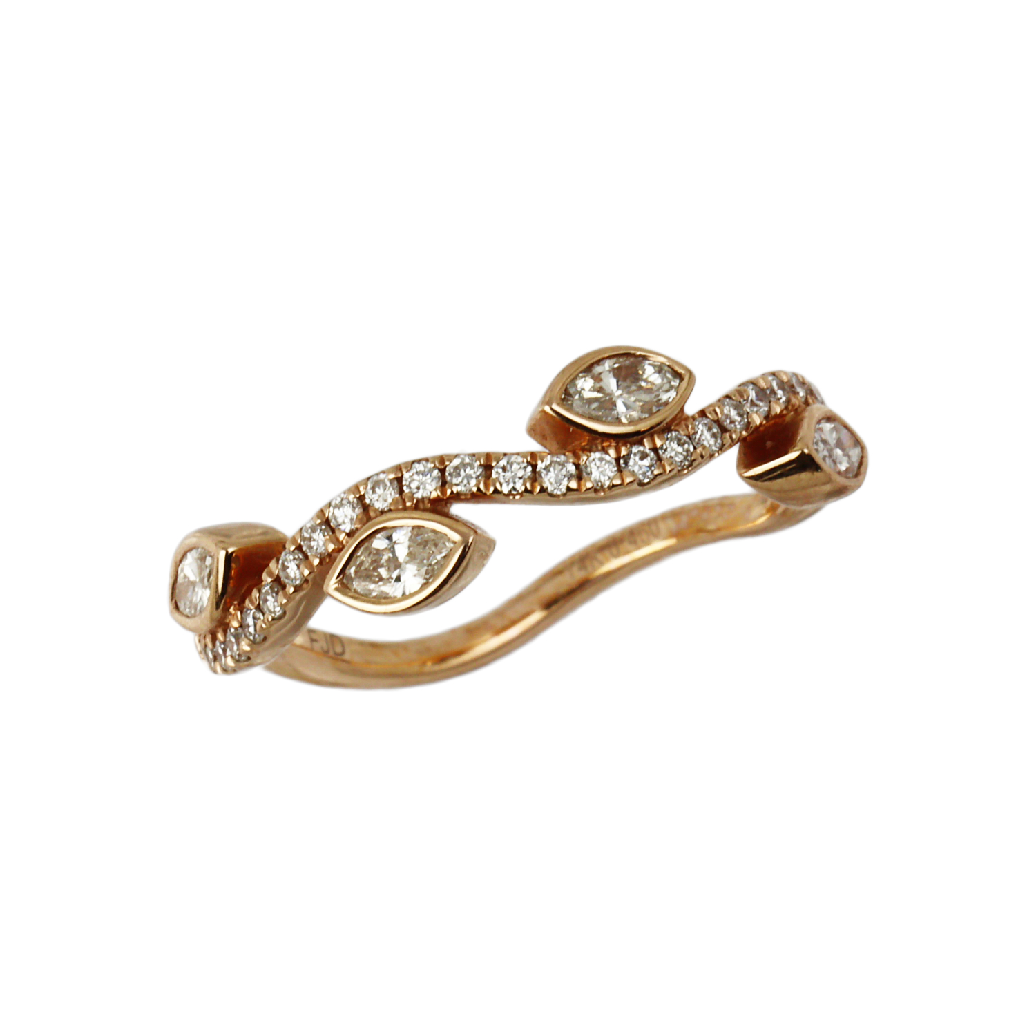 Featured image of this Fischer Women’s 14k Rose Gold Diamond Ring Size 6