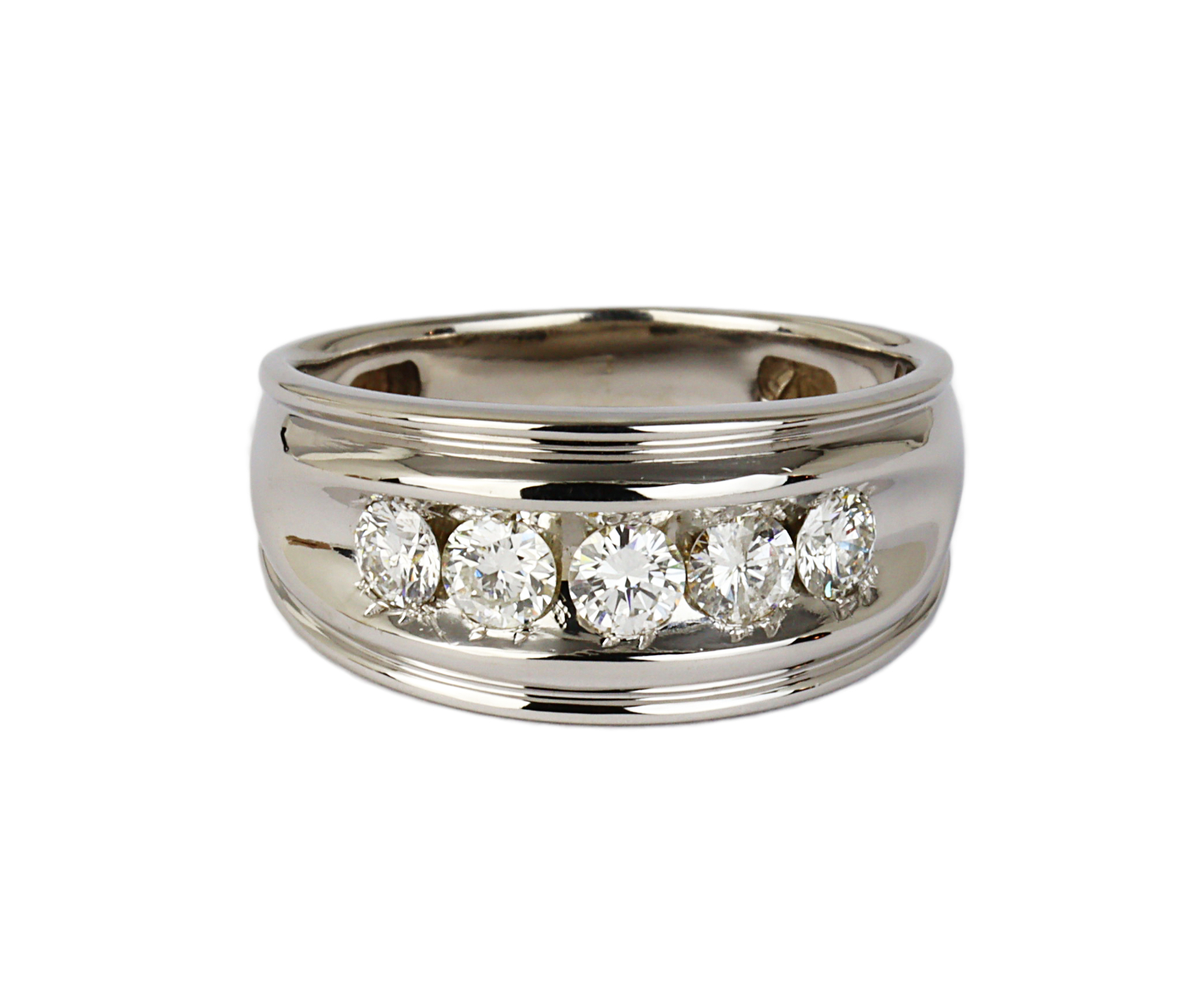 Gallery image of this Men’s 14k White Gold Diamond Ring Size 9