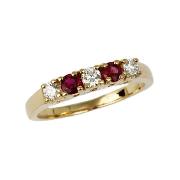 Featured image of this Women’s 14k Yellow Gold Diamond, Ruby Ring Size 6.75