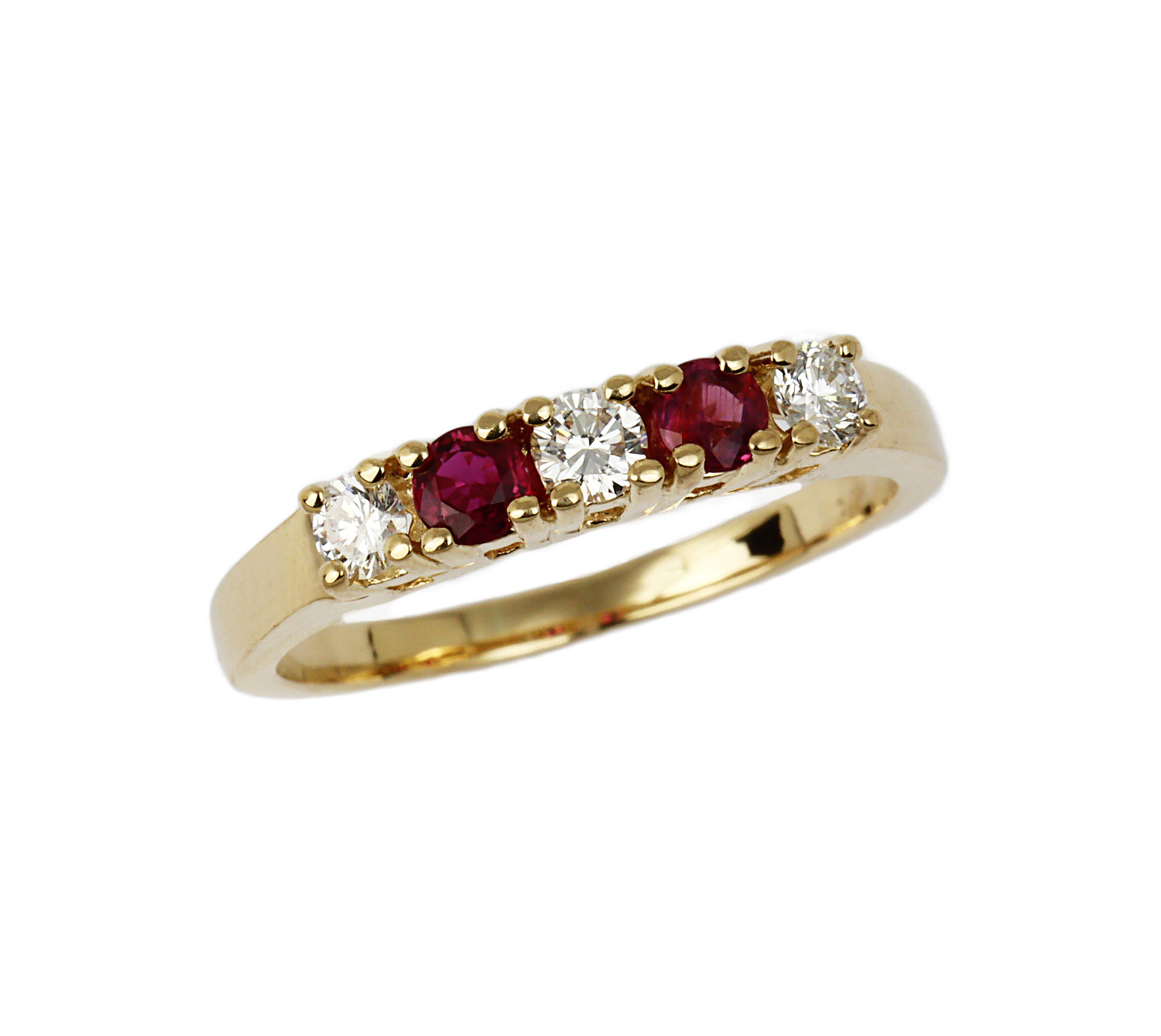 Featured image of this Women’s 14k Yellow Gold Diamond, Ruby Ring Size 6.75