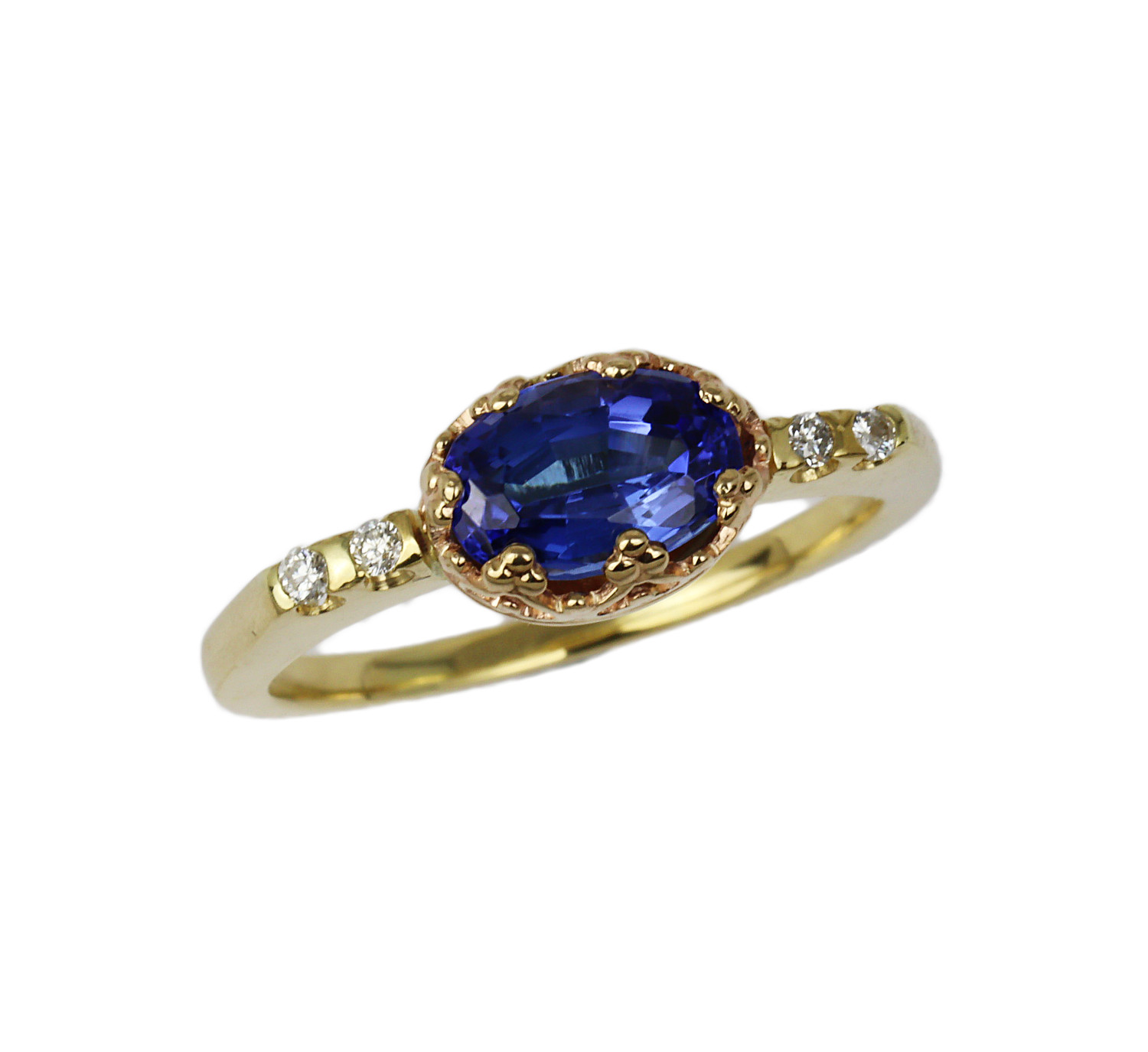 Featured image of this Women’s 18k Yellow Gold Diamond, Tanzanite Ring Size 7