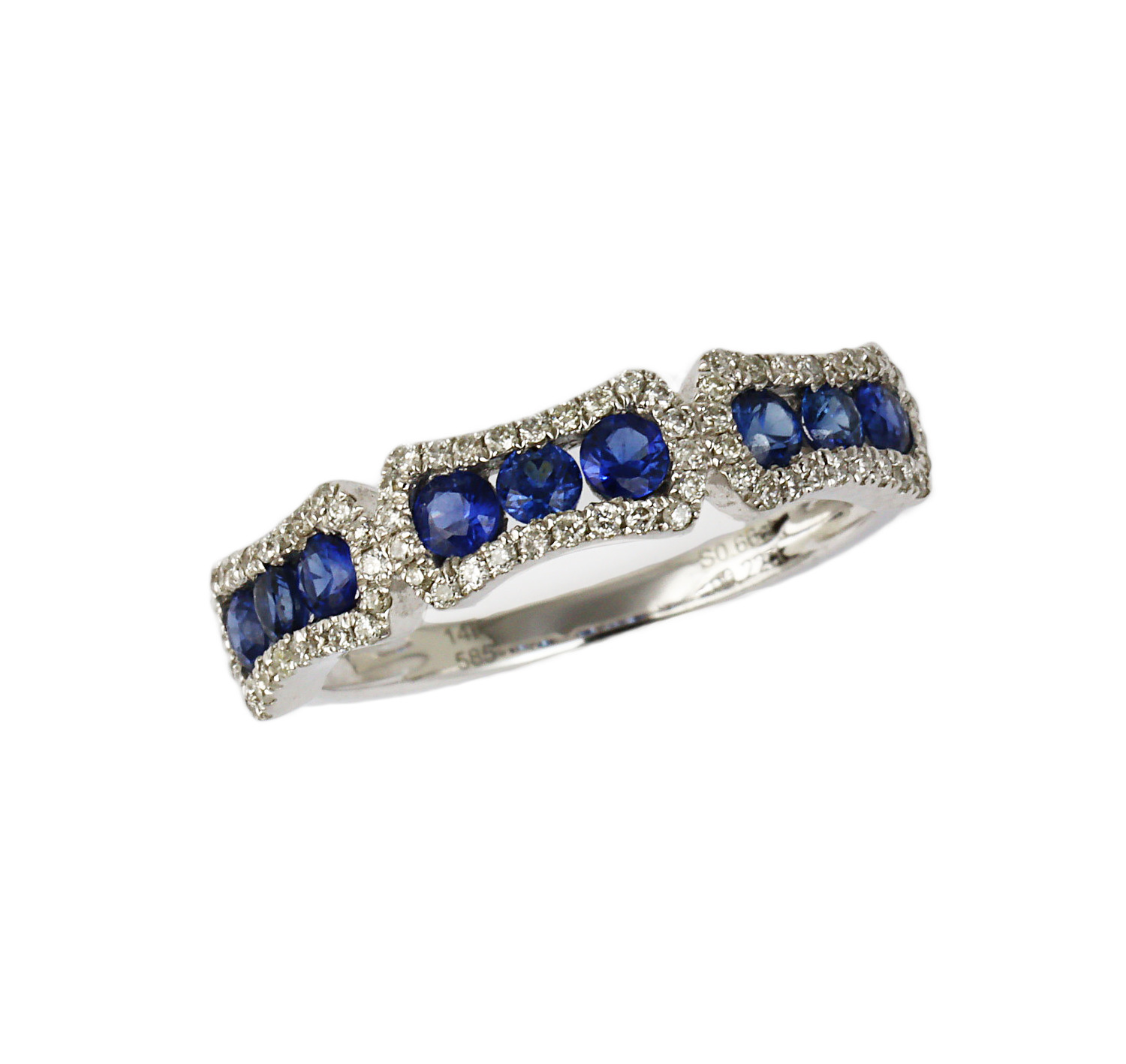 Featured image of this Women’s 14k White Gold Diamond, Sapphire Ring Size 6