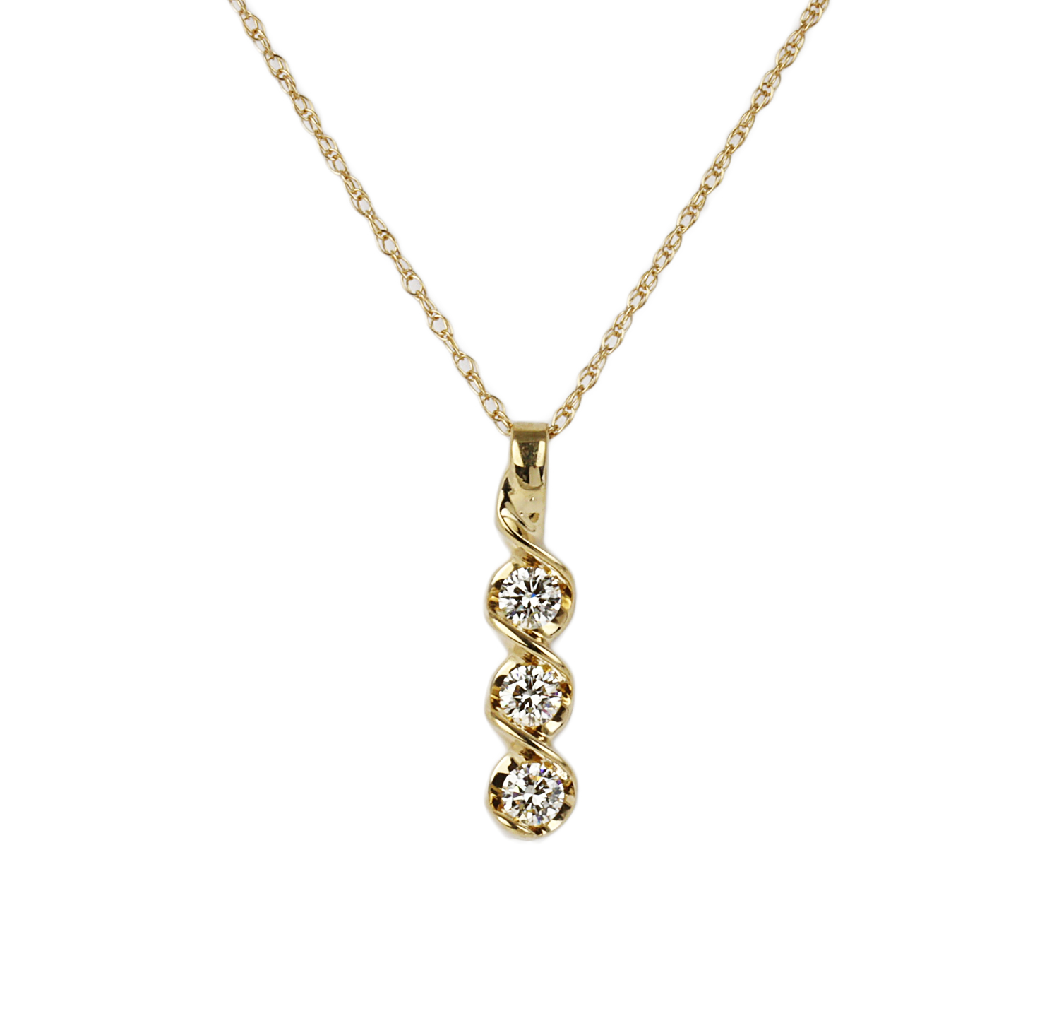 Featured image of this Women’s 14k Yellow Gold Diamond Necklace