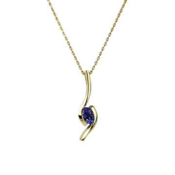 Featured image of this Women’s 14k Yellow Gold Tanzanite Necklace