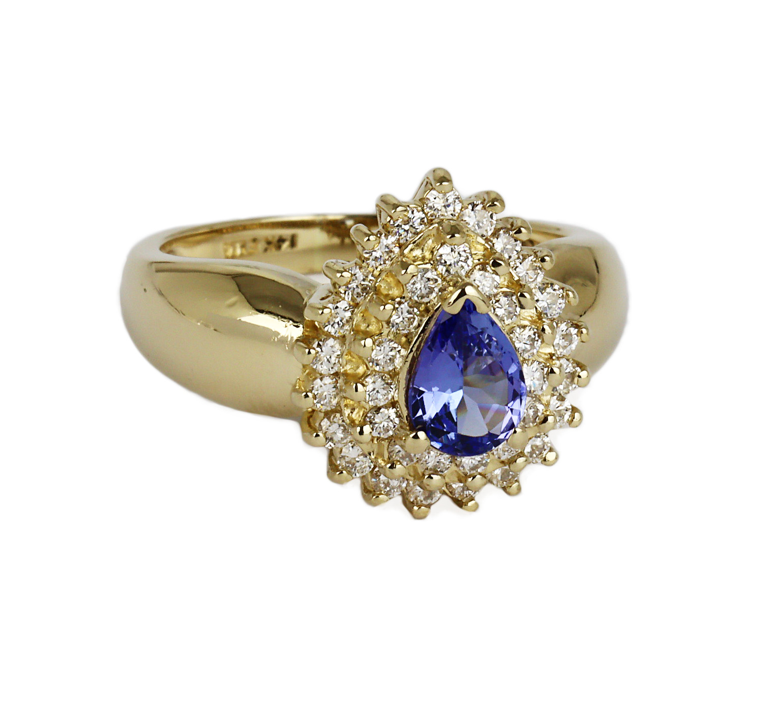 Gallery image of this Women’s 14k Yellow Gold Diamond, Tanzanite Ring Size 6.25