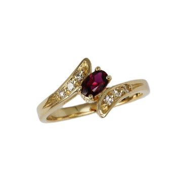 Featured image of this Women’s 14k Yellow Gold Diamond, Ruby Ring Size 5.75