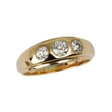Featured image of this Men’s 14k Yellow Gold Diamond Ring Size 9.75