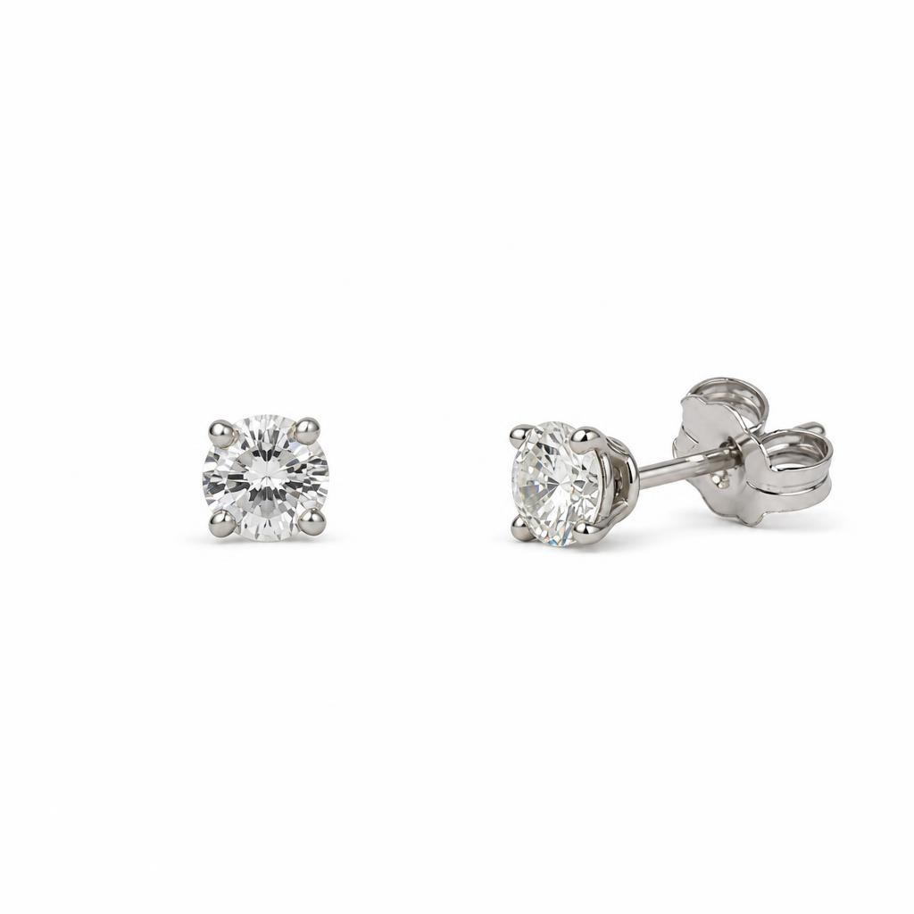 Gallery image of this Women’s 14k White Gold Diamond Stud Earrings