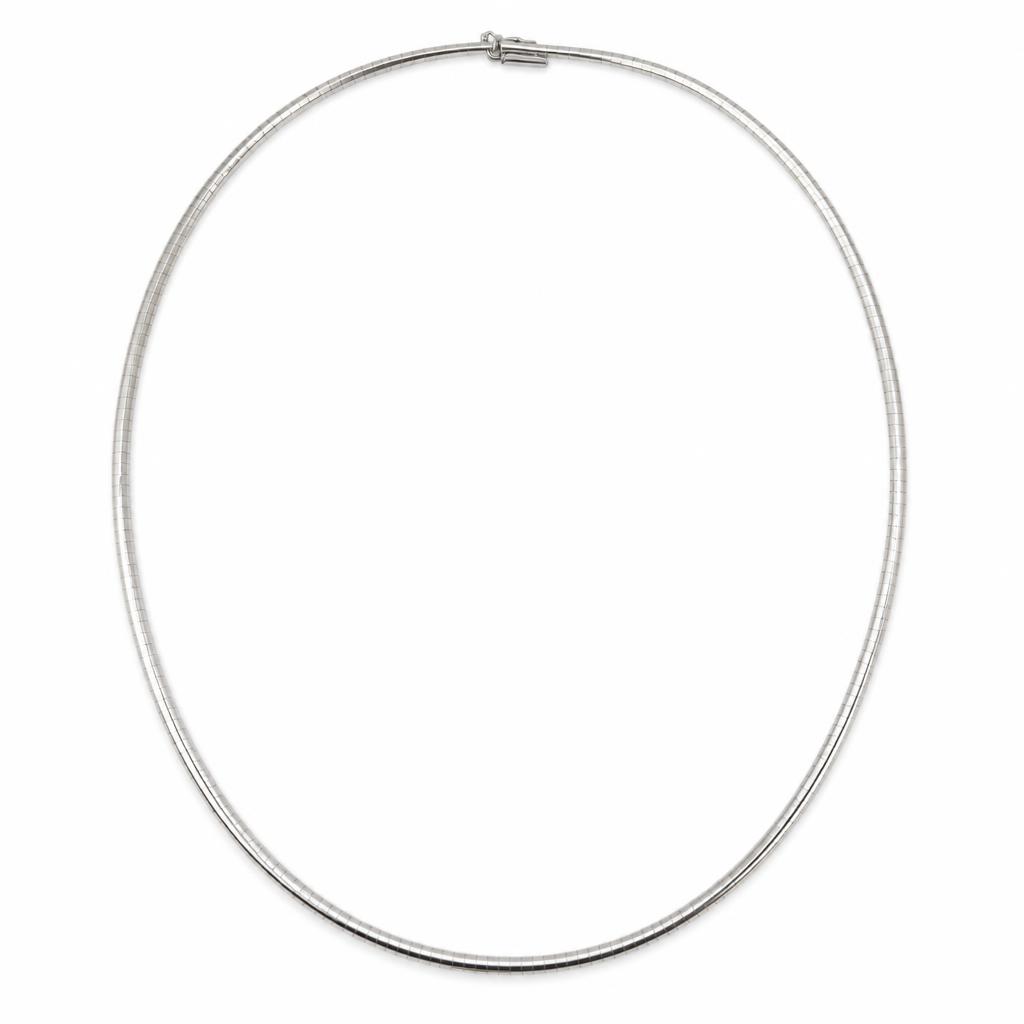 Featured image of this Women’s 14k White Gold Omega Chain Necklace