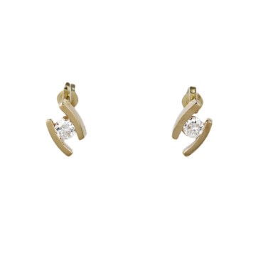 Featured image of this Women’s 14k Yellow Gold Diamond Stud Earrings