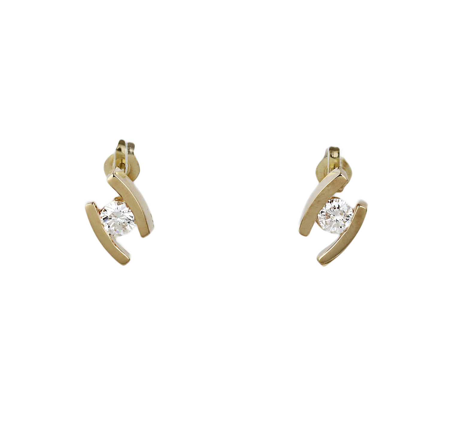Featured image of this Women’s 14k Yellow Gold Diamond Stud Earrings
