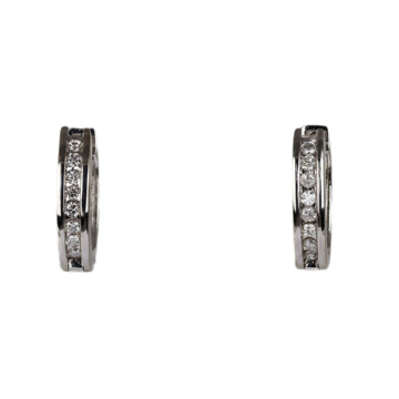Featured image of this Women’s 14k White Gold Diamond Hoop Earrings