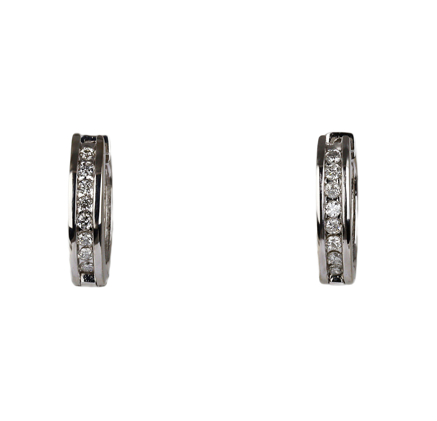 Featured image of this Women’s 14k White Gold Diamond Hoop Earrings